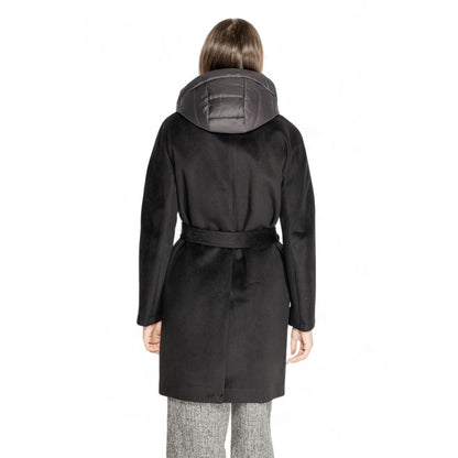 Cléré Zwart Polyester Mantel Luxe Dames Collectie Mode