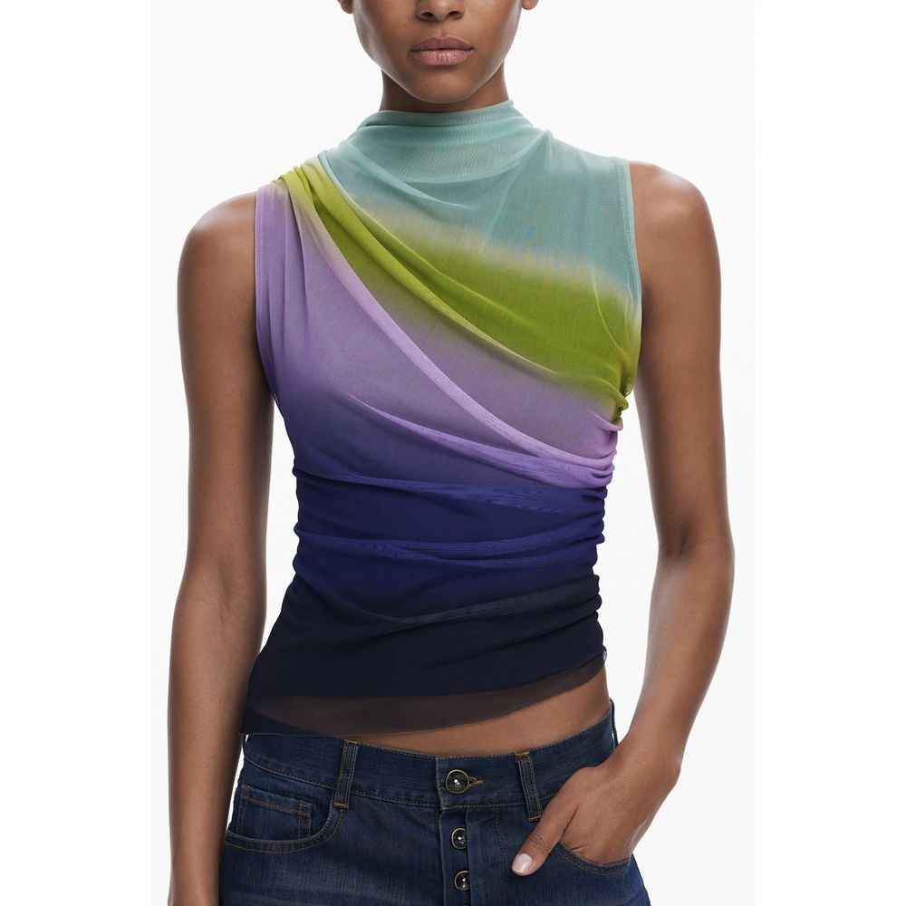 Desigual Green Polyester Tank Top
