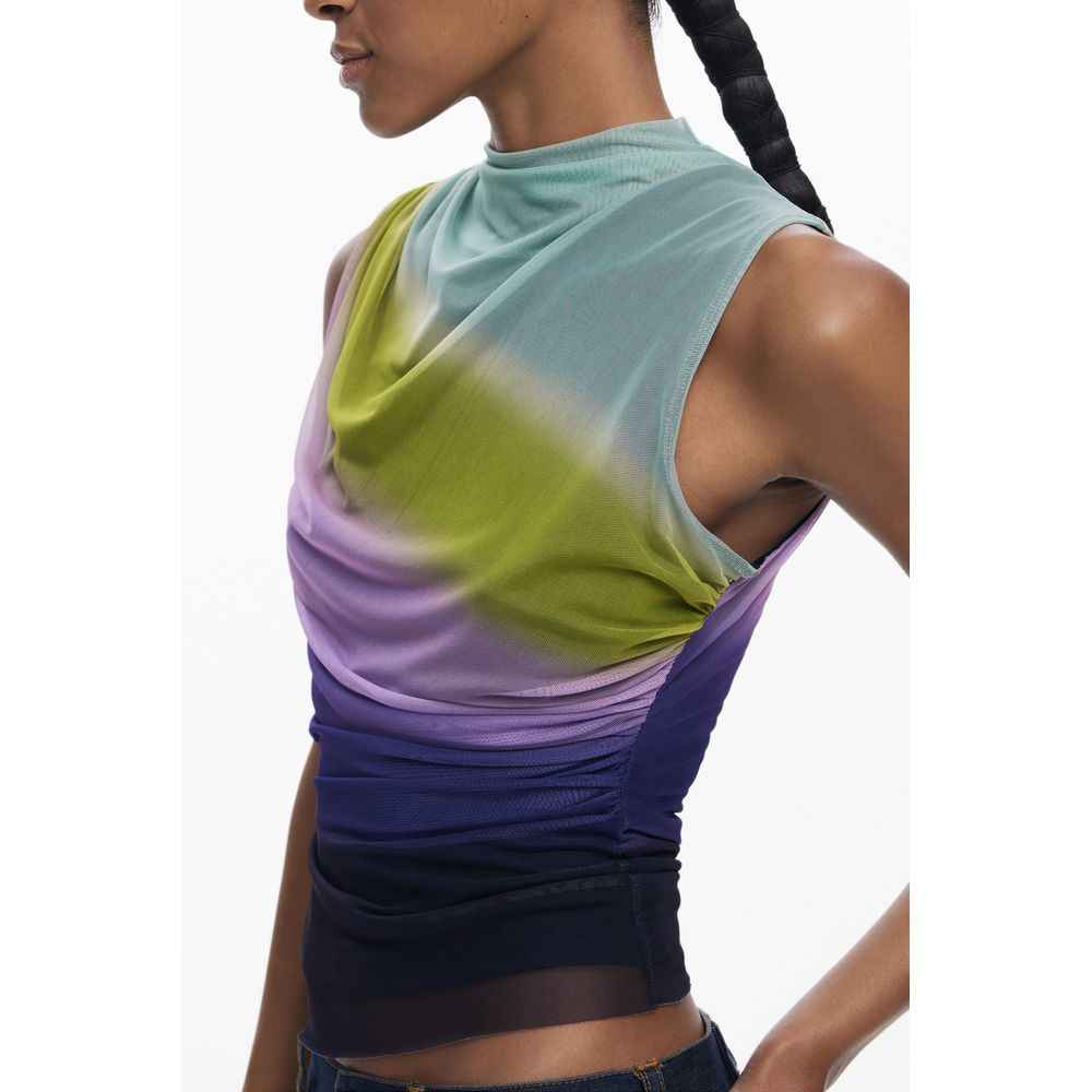 Desigual Green Polyester Tank Top