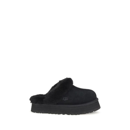 UGG Disquette Suede Slides Met Sheepskin Comfort Luxe