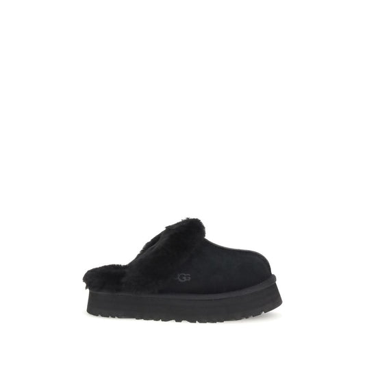 UGG Disquette Suede Slides Met Sheepskin Comfort Luxe
