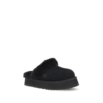 UGG Disquette Suede Slides Met Sheepskin Comfort Luxe