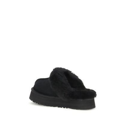 UGG Disquette Suede Slides Met Sheepskin Comfort Luxe