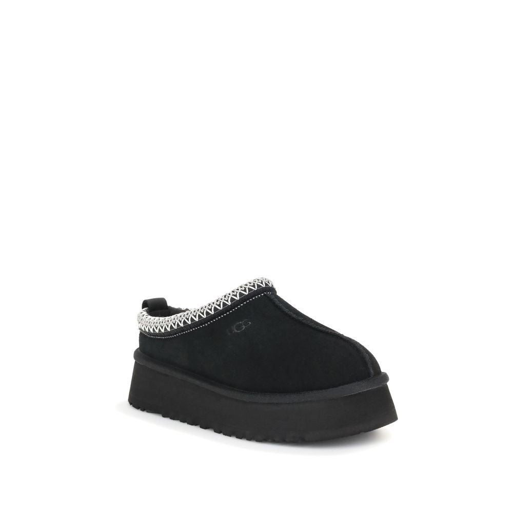 UGG Tazz II Mules Suede Beige Platform Luxe Comfort