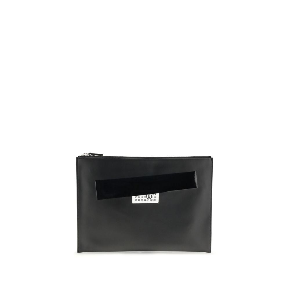 MM6 Maison Margiela Handbag Textured Finish Tape Detailing