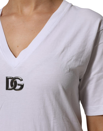Dolce & Gabbana Katoen T Shirt Wit Exclusieve Collectie