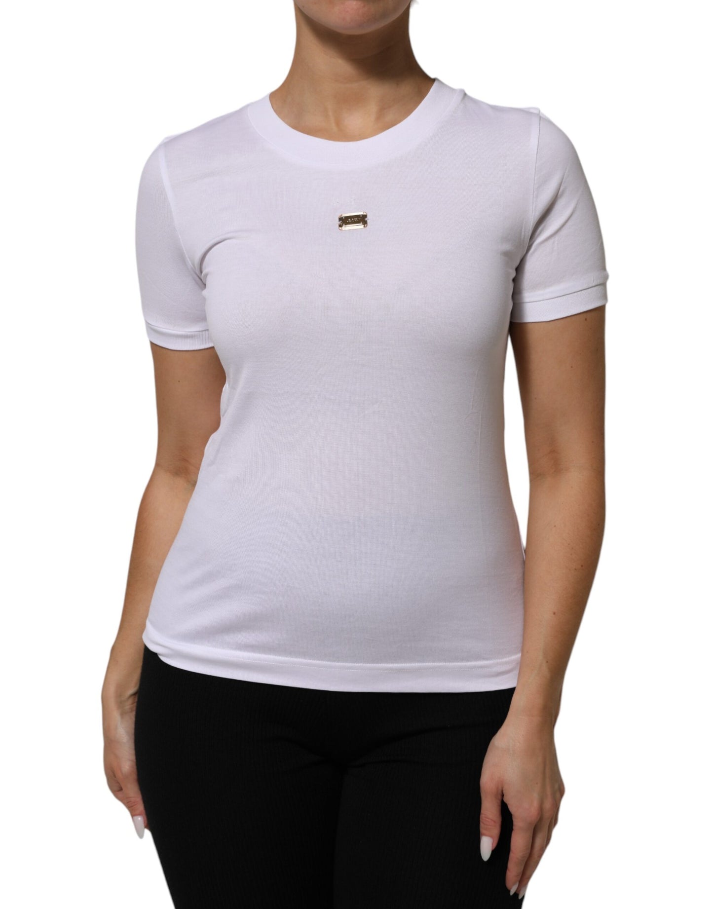 Dolce Gabbana T Shirt Katoen Ronde Hals Wit Luxe Premium