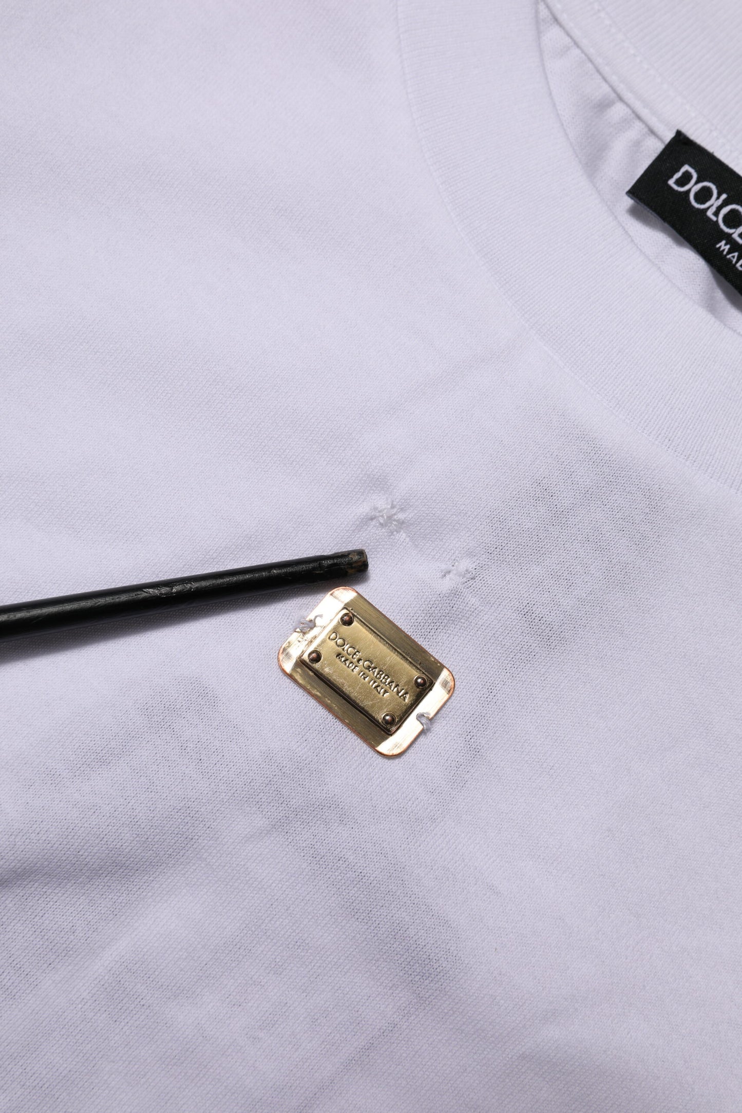 Dolce Gabbana T Shirt Katoen Ronde Hals Wit Luxe Premium
