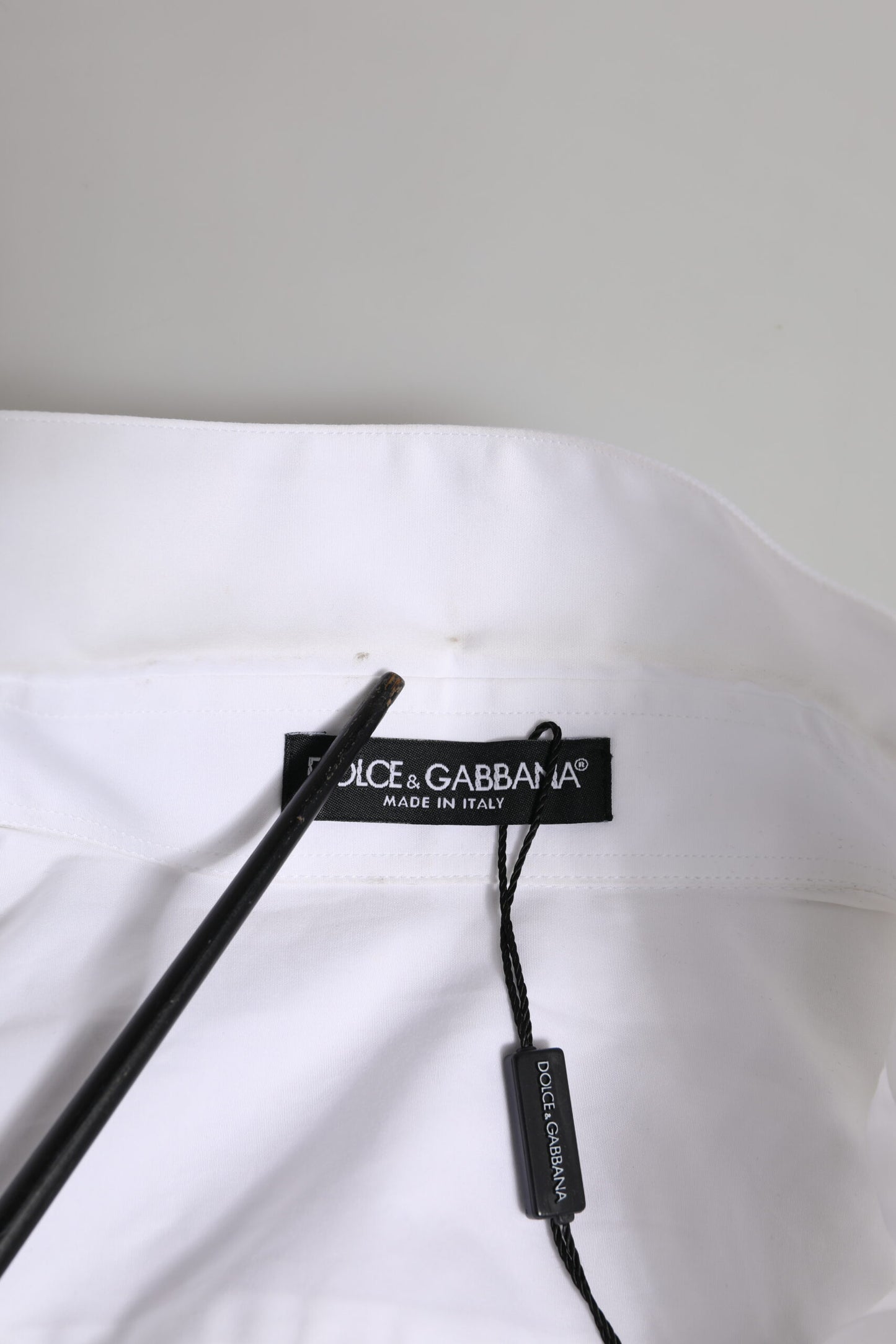 Dolce & Gabbana Witte Kristalversierde Overhemd Klassiek