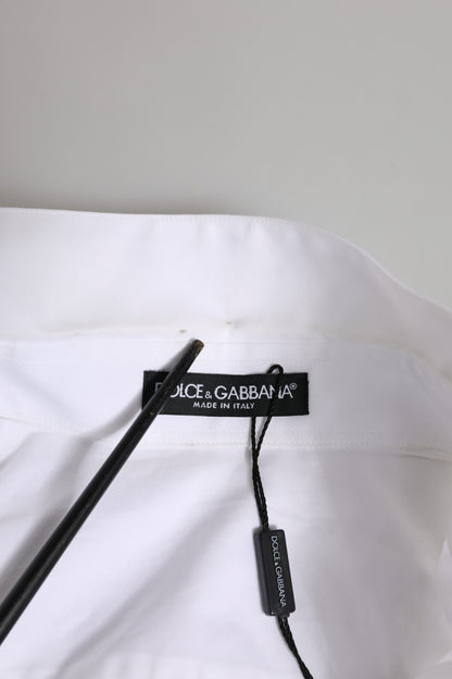 Dolce & Gabbana Witte Kristalversierde Overhemd Klassiek