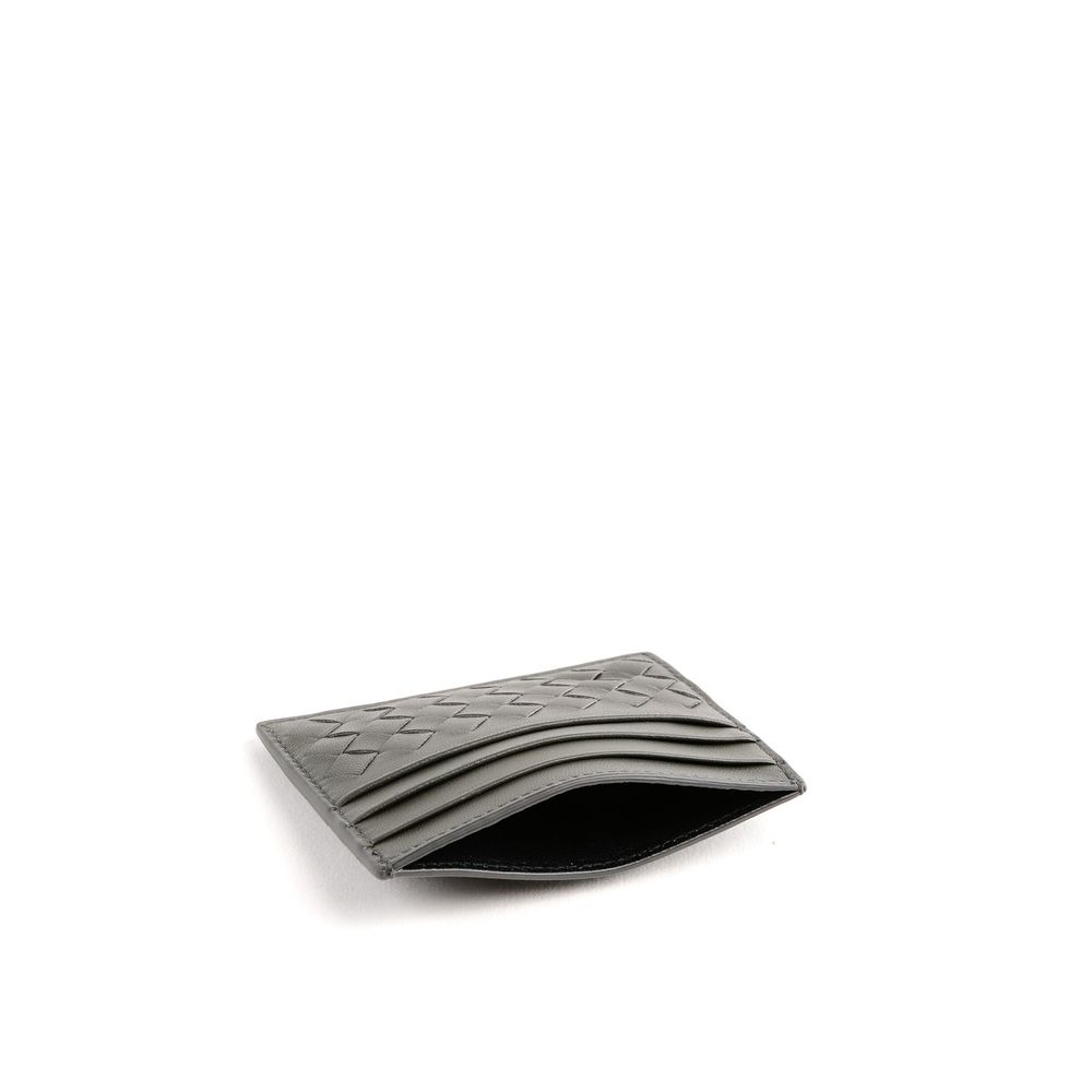 Bottega Veneta Intrecciato Kaarthouder Lamsleer - 10x8x1 cm