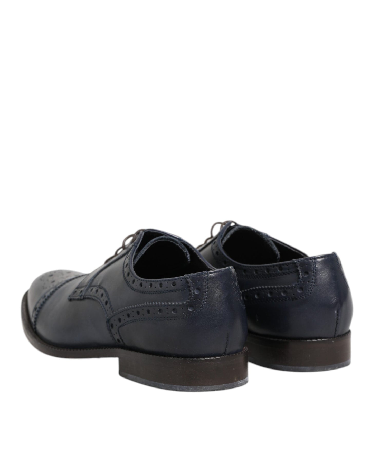Daniele Alessandrini Derby Leren Wingtip Schoenen Blauw