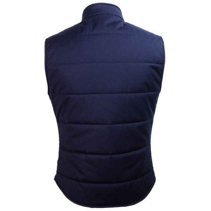 Made in Italy Blue Wool Sleveless Jacket