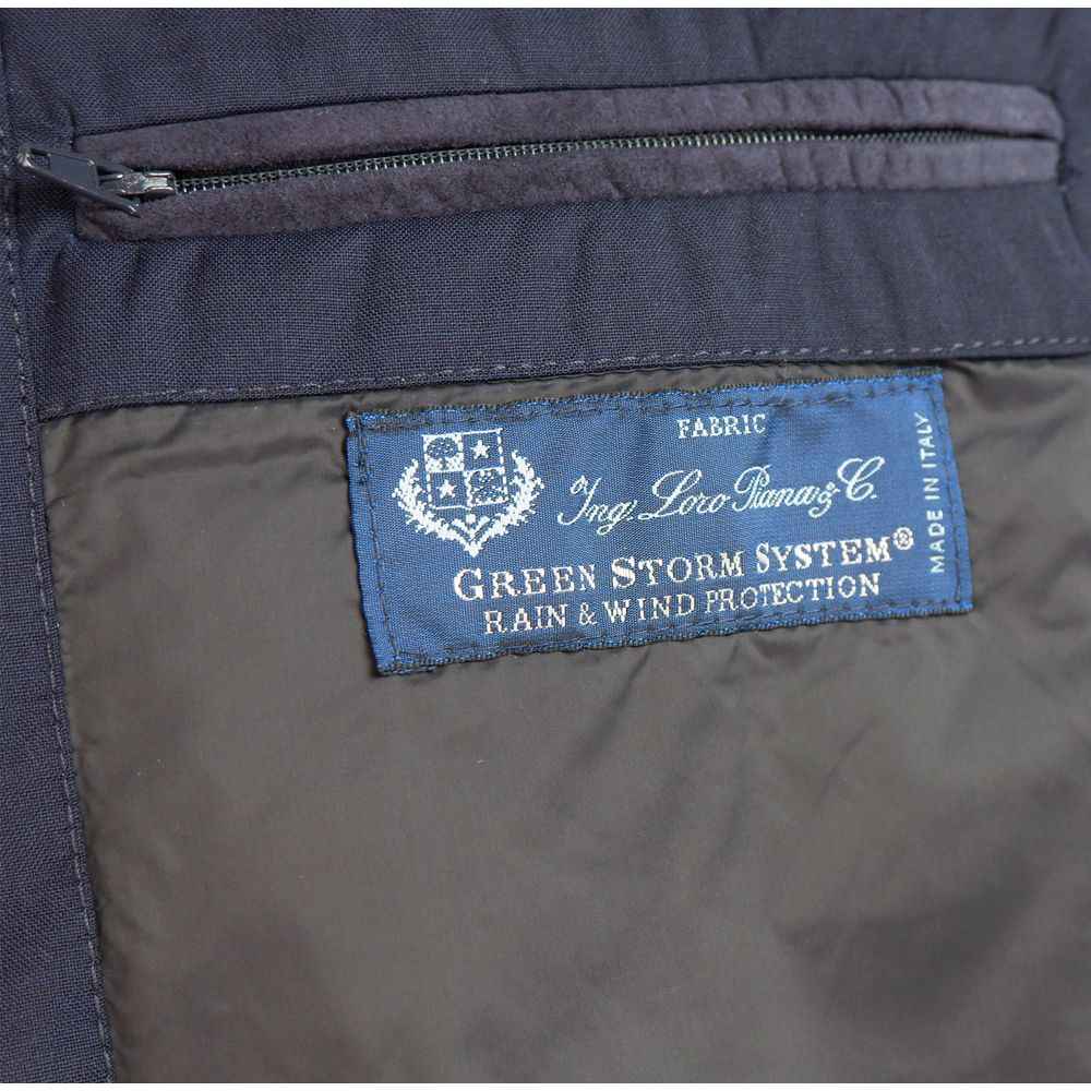 Made in Italy Blue Wool Sleveless Jacket