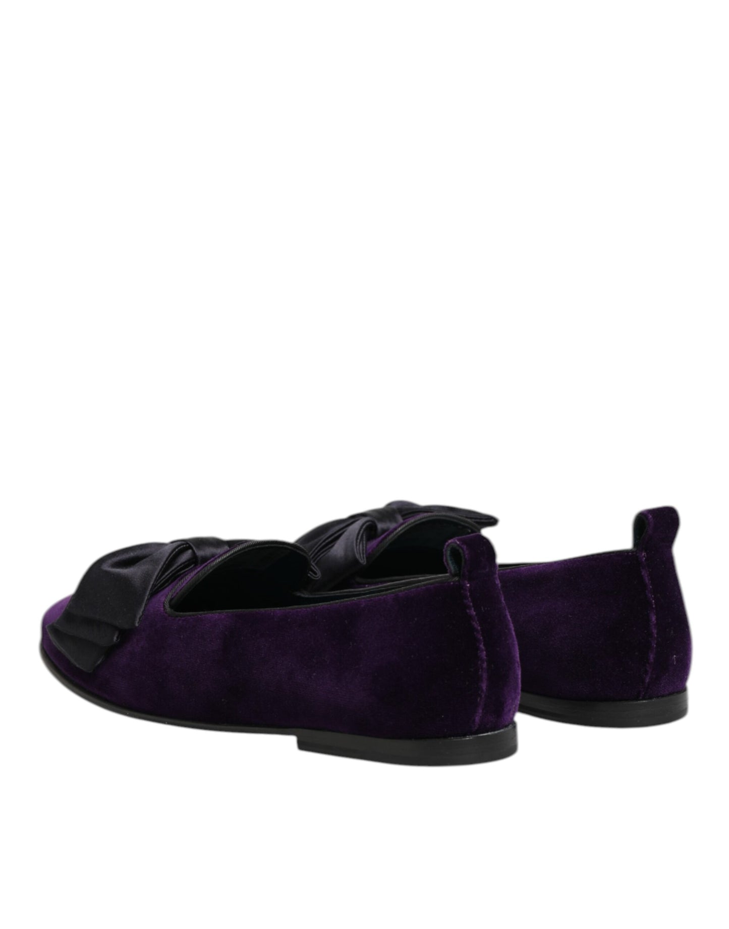 Dolce & Gabbana Paars Suède Katoenen Strik Slip On Loafers