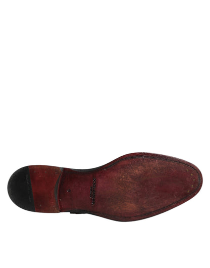 Dolce Gabbana Witte Lederen Monkstrap Derby Schoenen