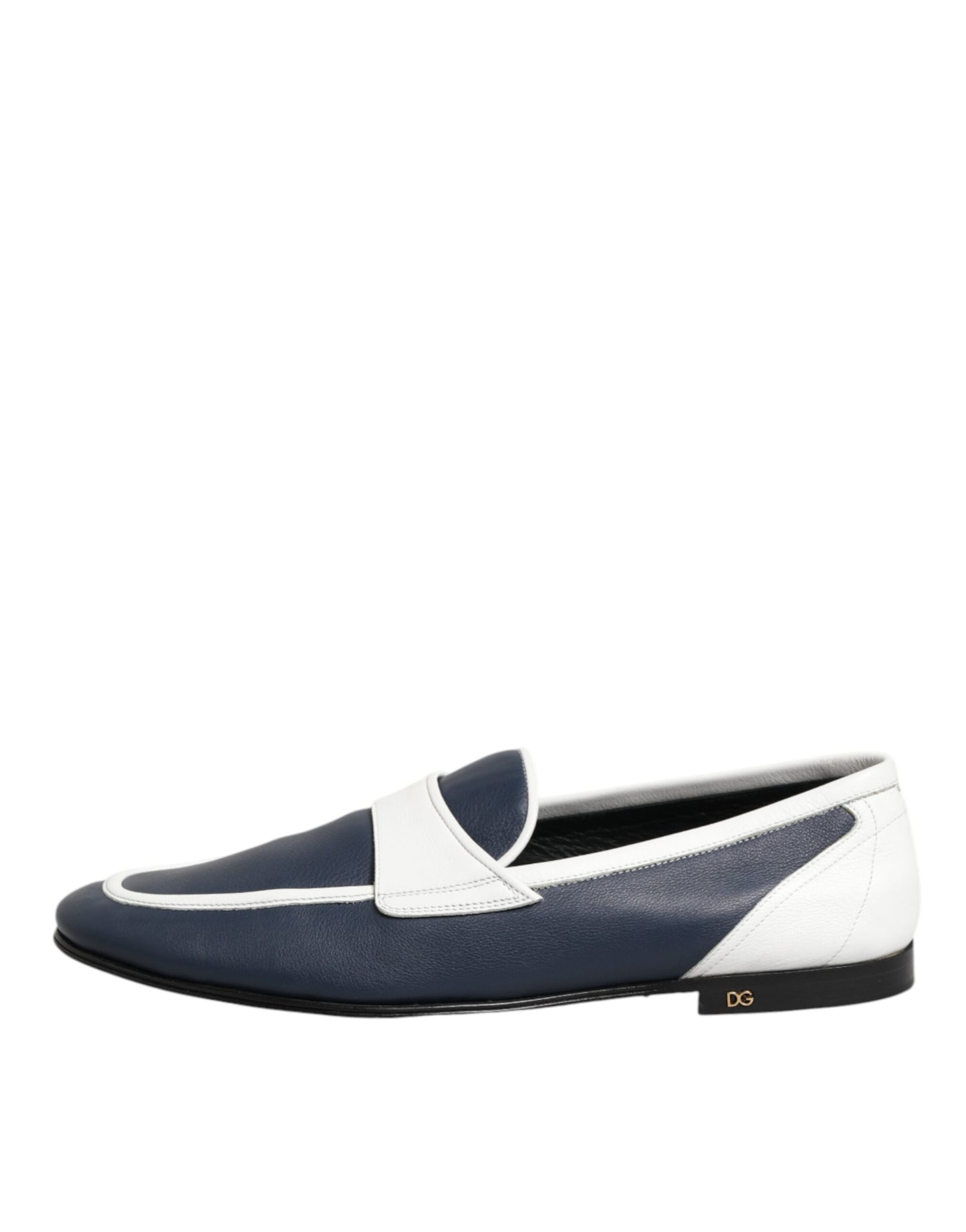 Dolce & Gabbana Slip On Loafers Lederen – Wit Blauw