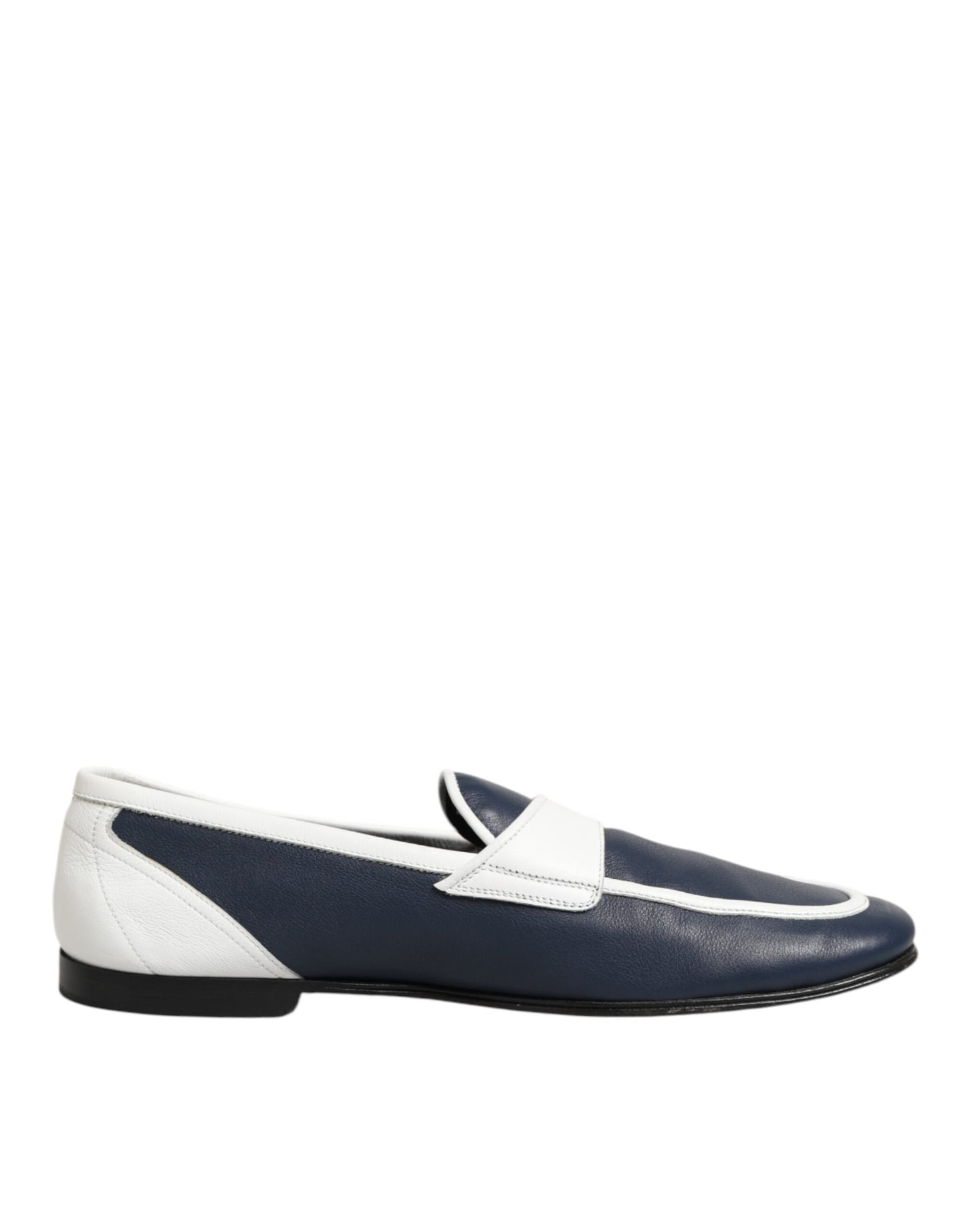 Dolce & Gabbana Slip On Loafers Lederen – Wit Blauw