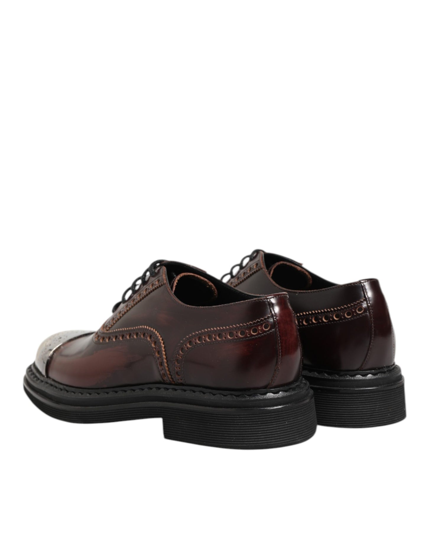 Dolce Gabbana Lederen Oxford Schoenen Bruin Lace Up