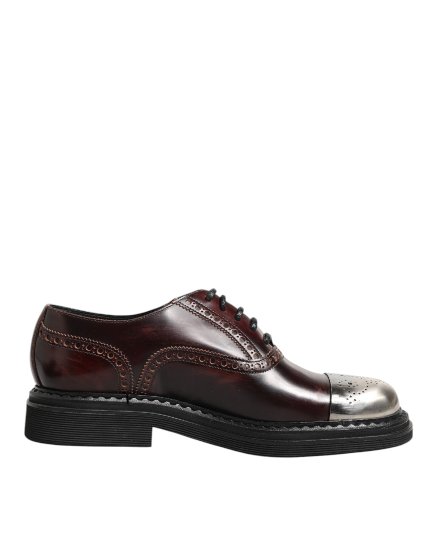 Dolce Gabbana Lederen Oxford Schoenen Bruin Lace Up