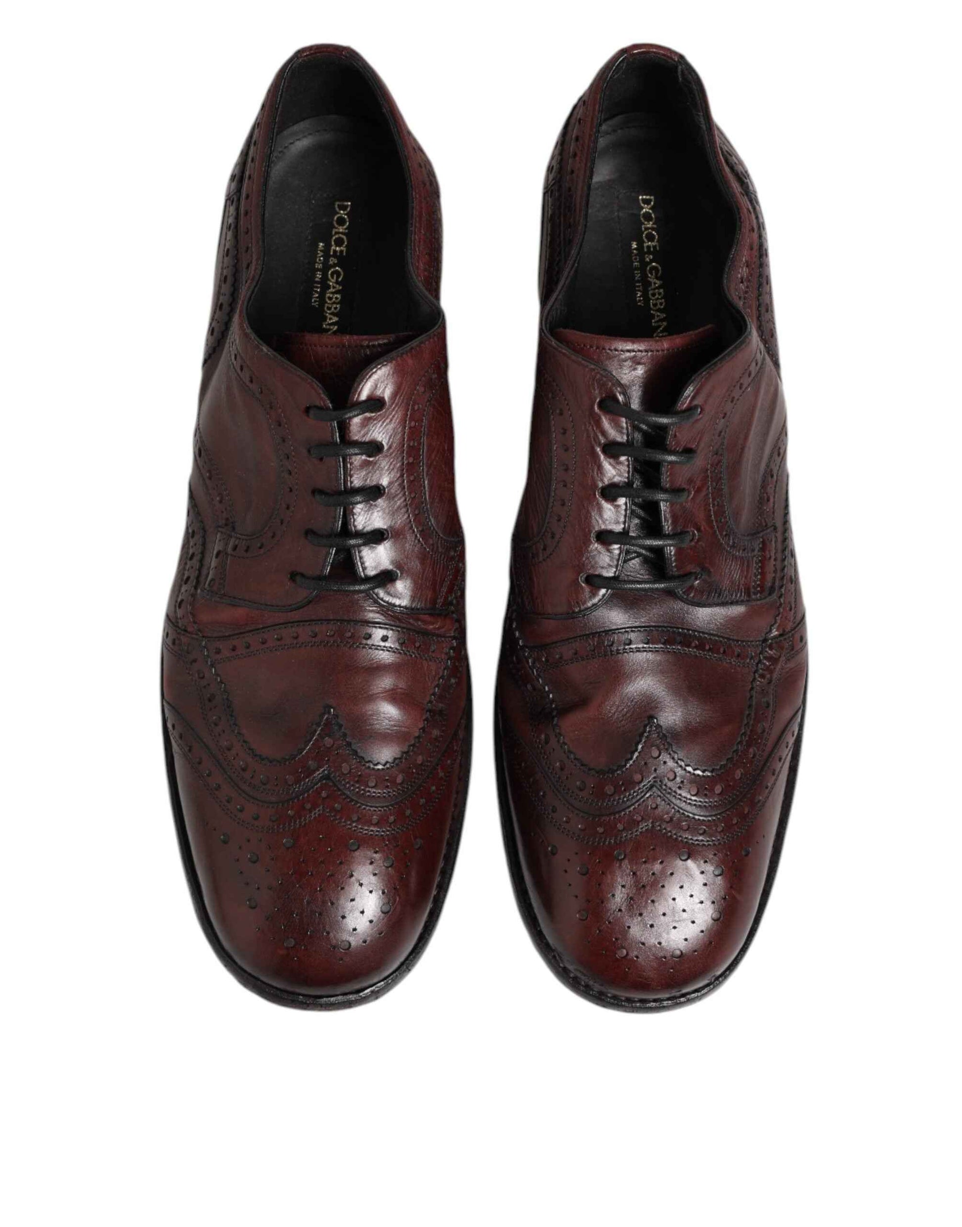 Dolce & Gabbana Derby Schoenen Leer Bordeaux Maat 42