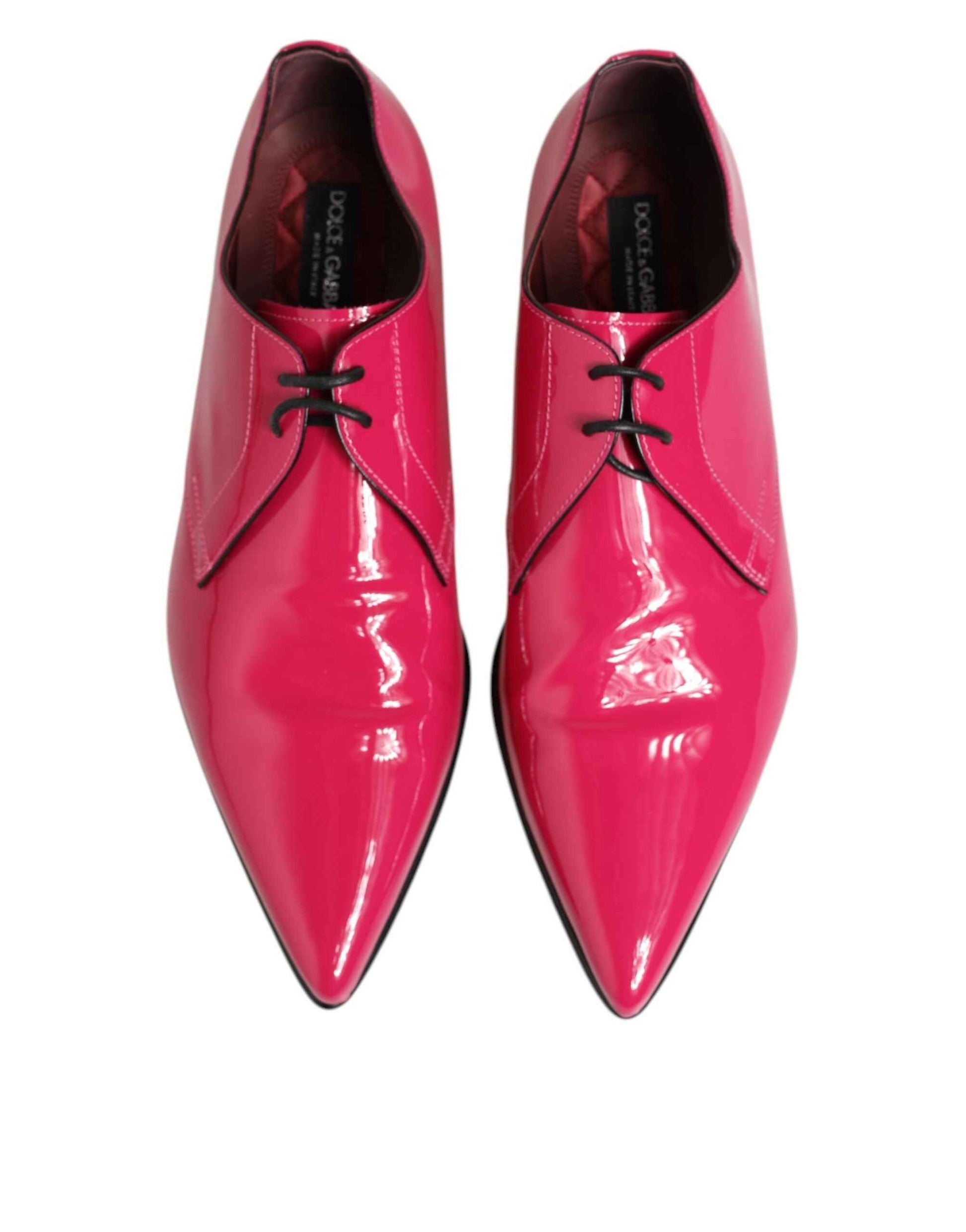 Dolce & Gabbana Derby Schoenen Kalfsleder Roze Patent