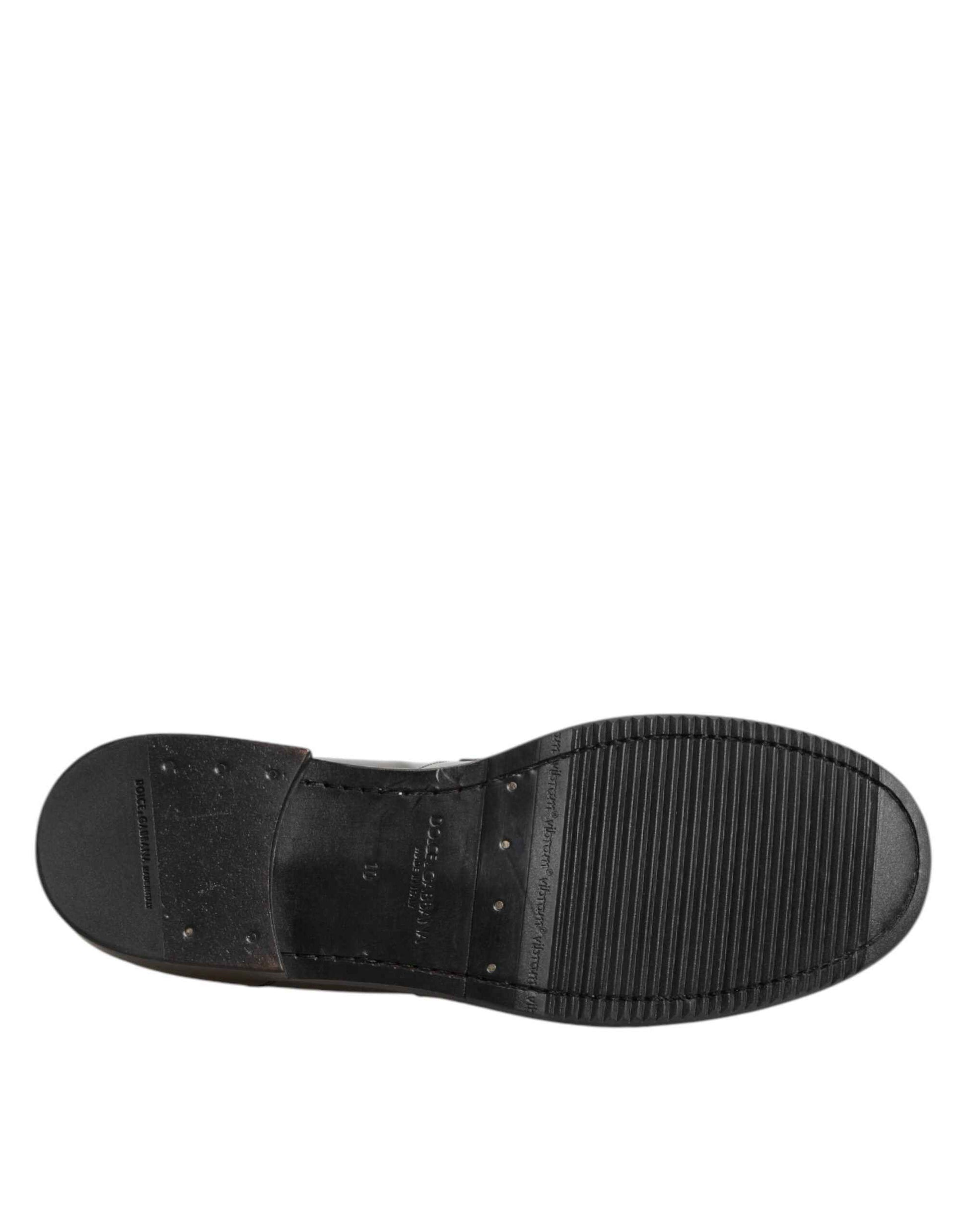 Dolce Gabbana Logo Slip On Metaalachtig Schoenen Zilver