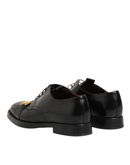 Dolce Gabbana Lederen Schoenen Met Veters Zwart Luxe