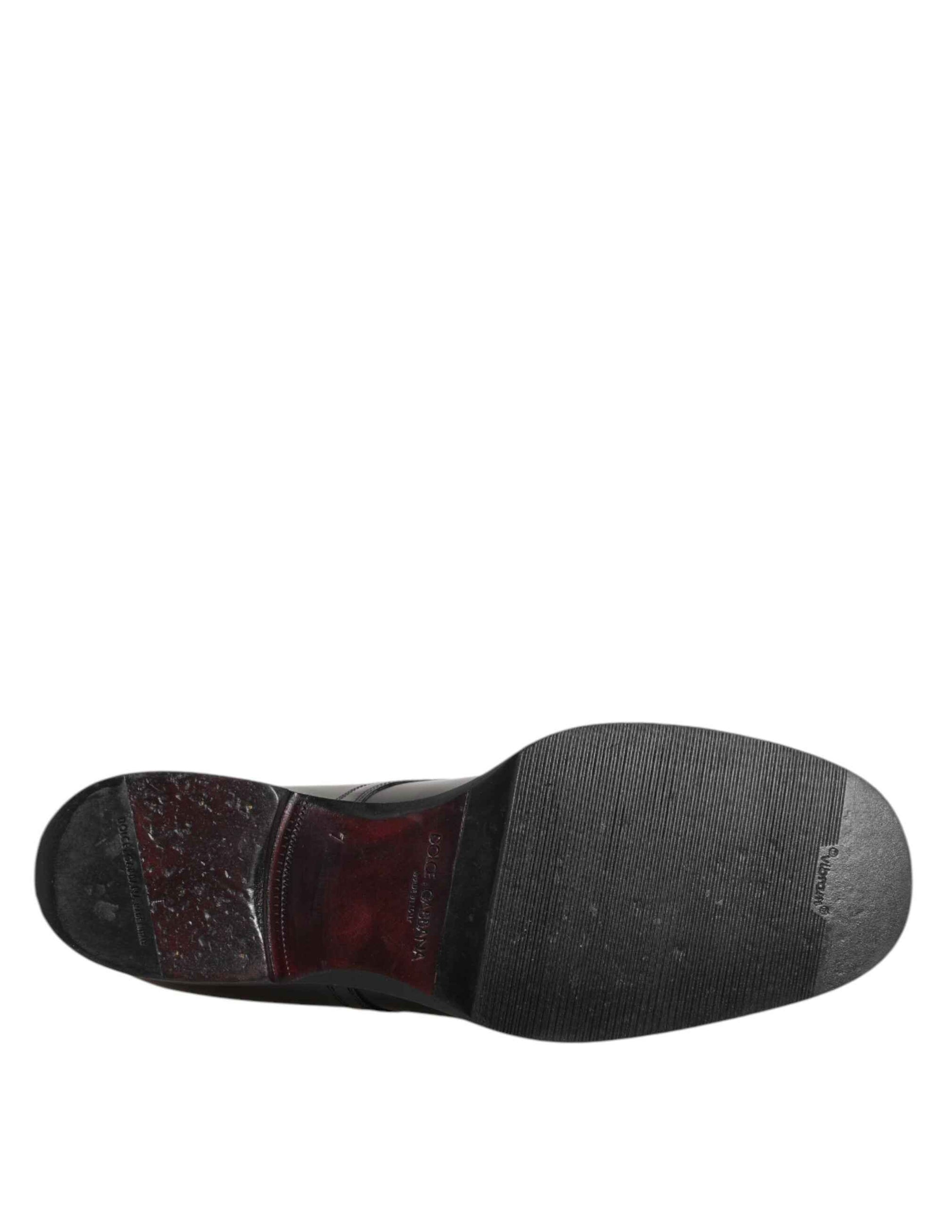 Dolce Gabbana Lederen Schoenen Met Veters Zwart Luxe
