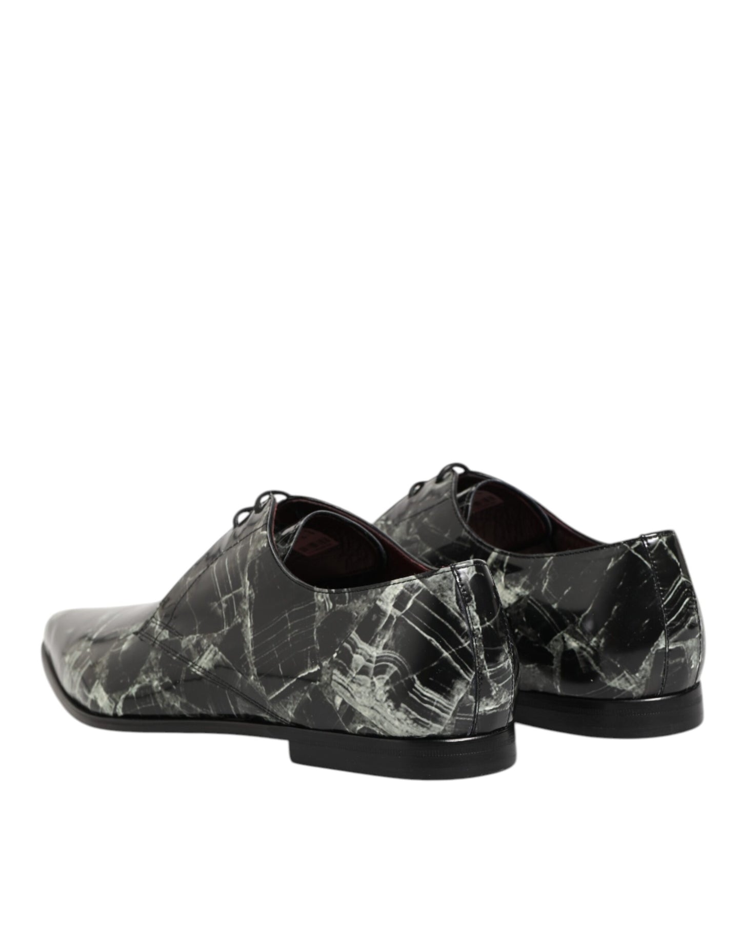 Dolce & Gabbana Marmerpatroon Derby Leer Veters - Multicolor