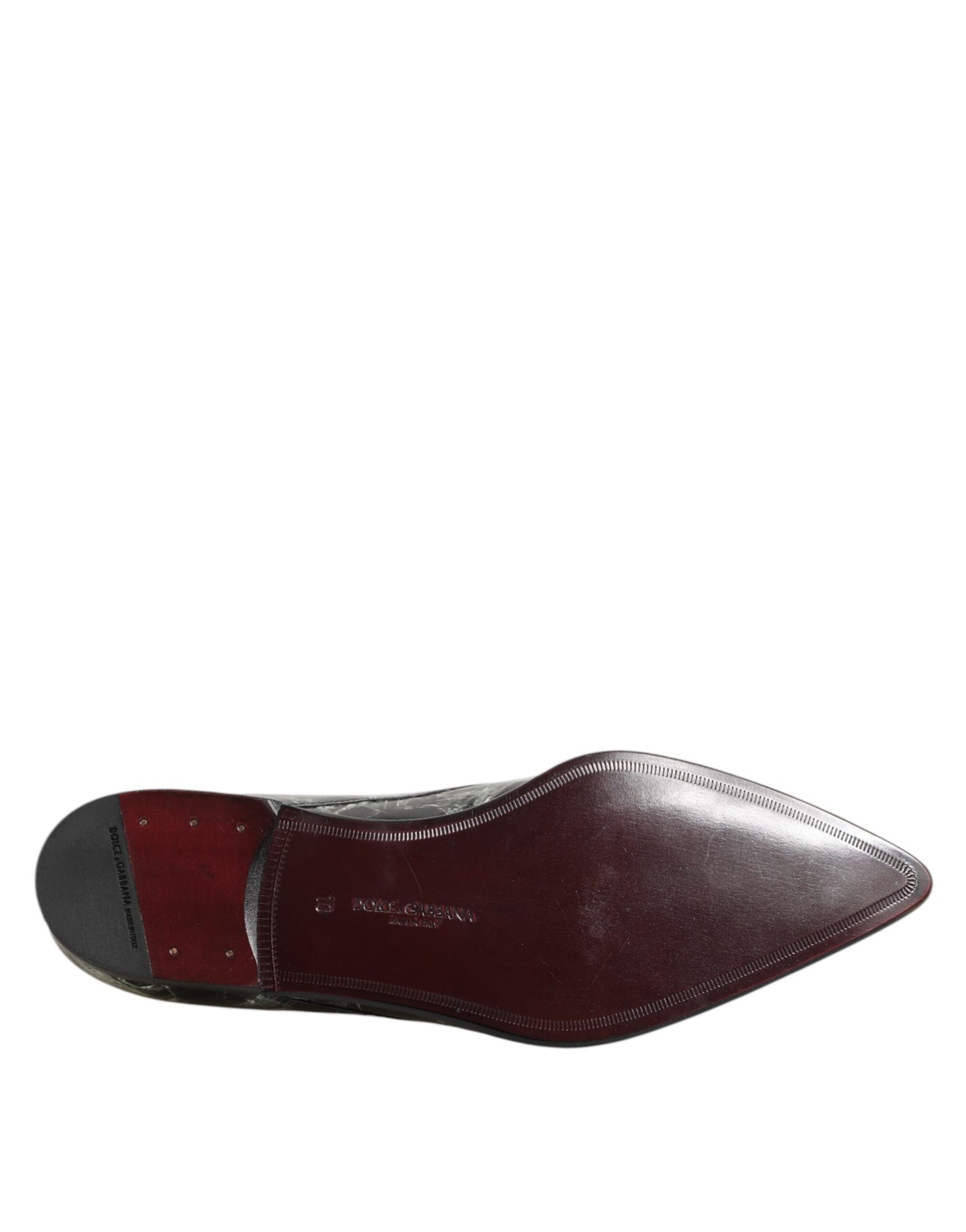 Dolce & Gabbana Marmerpatroon Derby Leer Veters - Multicolor