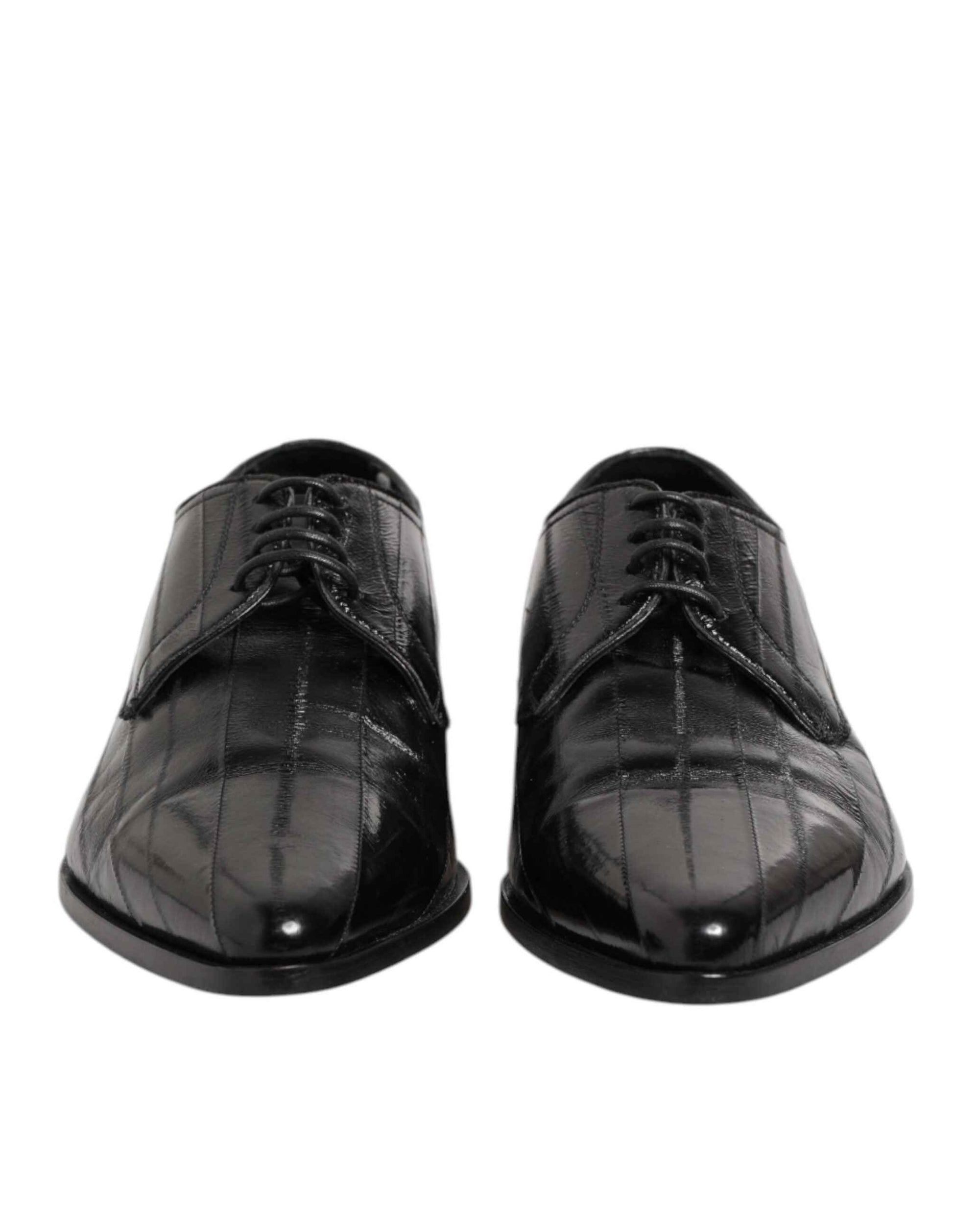 Dolce & Gabbana Derby Leer Schoenen Zwart Luxueuze Formeel