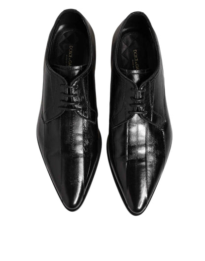 Dolce & Gabbana Derby Leer Schoenen Zwart Luxueuze Formeel