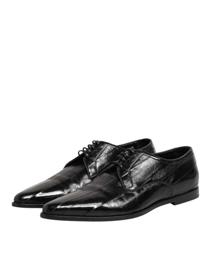 Dolce & Gabbana Derby Leer Schoenen Zwart Luxueuze Formeel