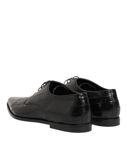 Dolce & Gabbana Derby Leer Schoenen Zwart Luxueuze Formeel
