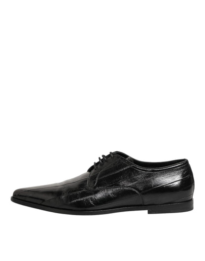 Dolce & Gabbana Derby Leer Schoenen Zwart Luxueuze Formeel