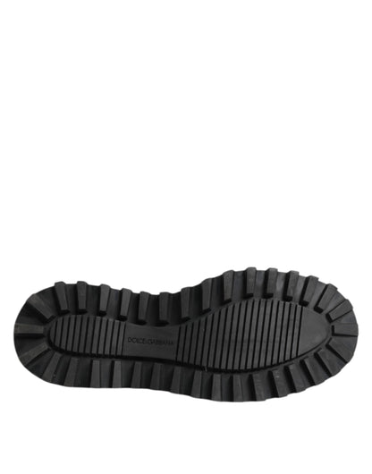 Dolce & Gabbana Lace Up Derby Leren Schoenen – Zwart