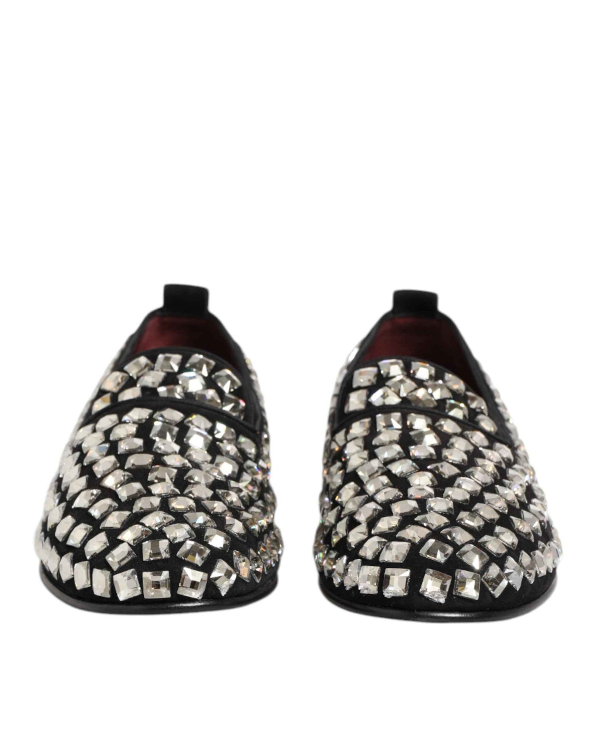Loafers Dolce & Gabbana Suede Kristallen Heren – Zwart