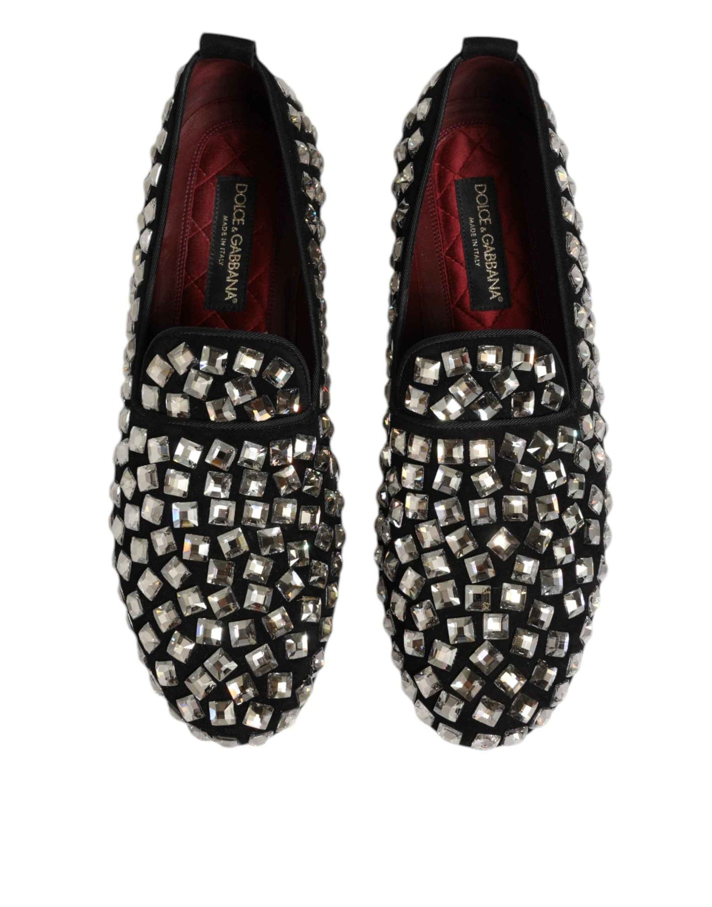 Loafers Dolce & Gabbana Suede Kristallen Heren – Zwart