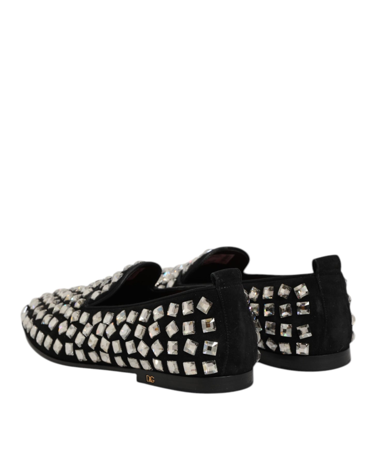 Loafers Dolce & Gabbana Suede Kristallen Heren – Zwart