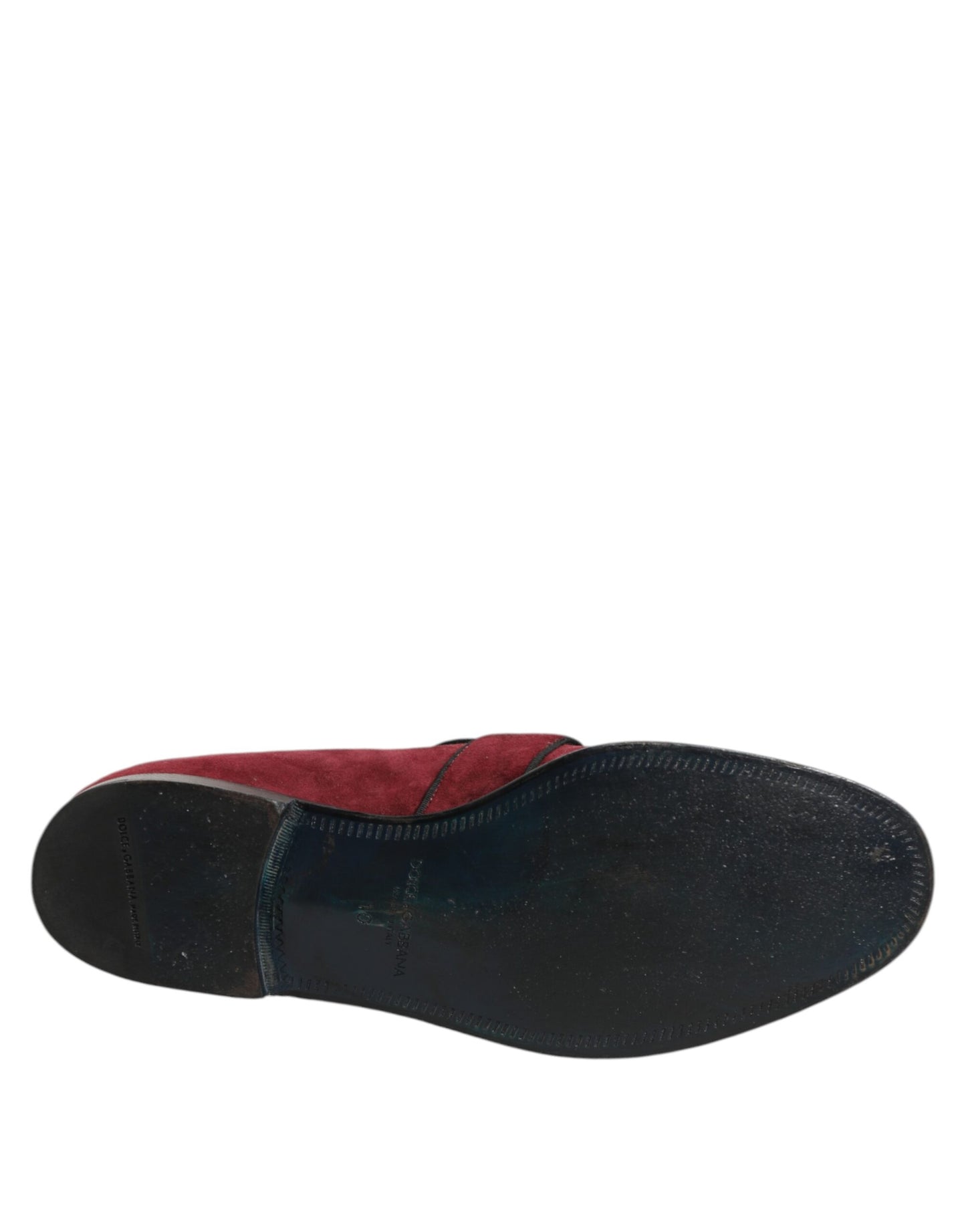 Dolce Gabbana Logo Loafers Suède Bordeaux Klassiek