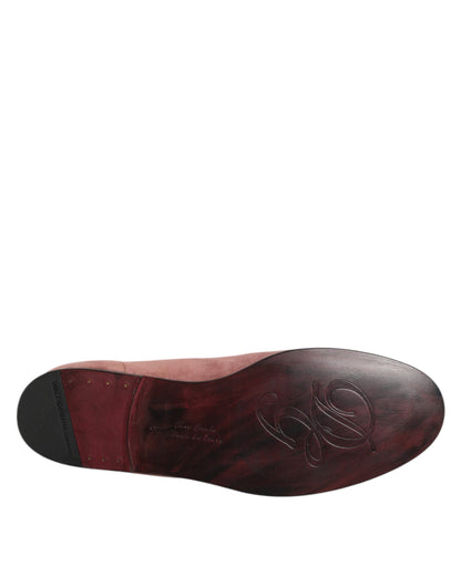 Dolce & Gabbana Pink Suede Loafers Heren Roze Luxe Premium