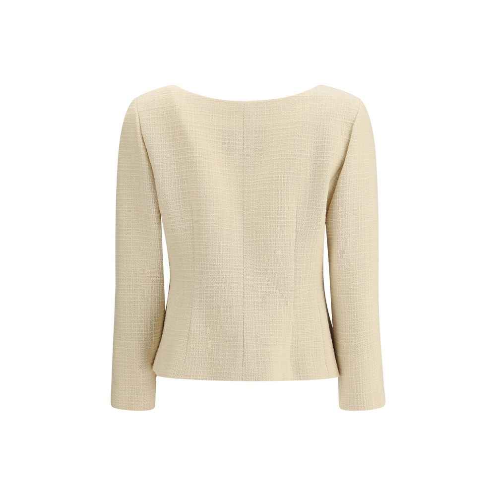 Valentino Short Jacket in Plain Wool Tweed