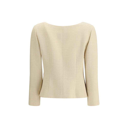 Valentino Short Jacket in Plain Wool Tweed
