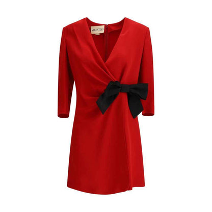 Valentino Short Silk Dress with Bow
