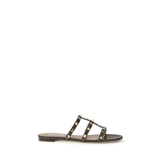 Valentino Garavani Rockstud Sandaal Kalfleer - Platina