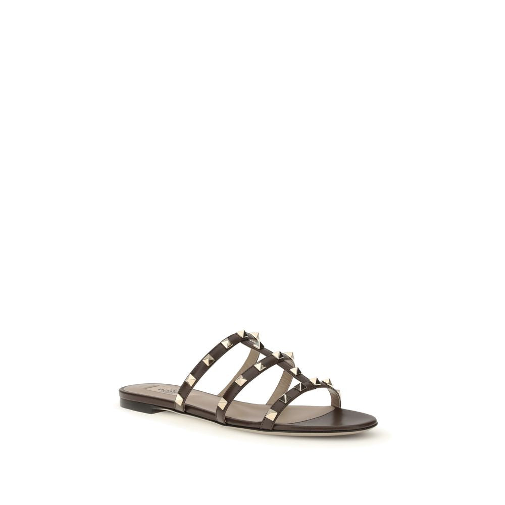 Valentino Garavani Rockstud Sandaal Kalfleer - Platina