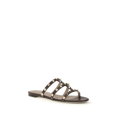Valentino Garavani Rockstud Sandaal Kalfleer - Platina
