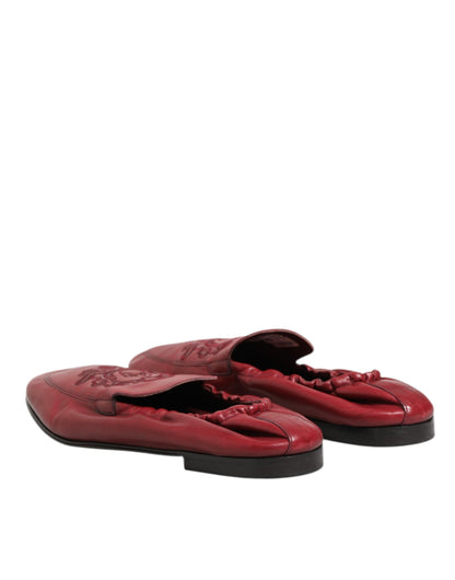 Dolce & Gabbana Loafers Slippers Leather Schoenen - Rood/42