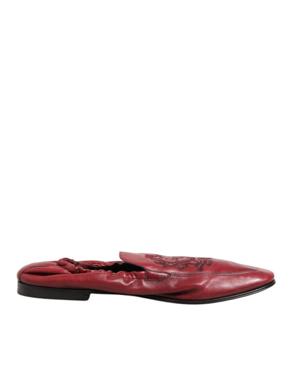 Dolce & Gabbana Loafers Slippers Leather Schoenen - Rood/42